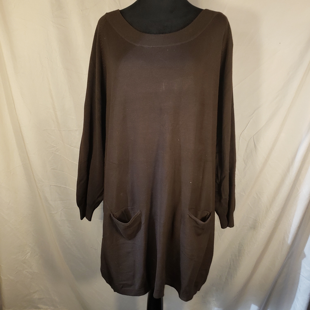 Elegant Cache Brown Women's Dress - XL